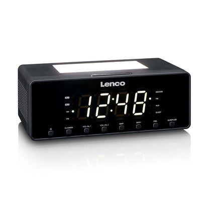 Lenco CR-540BK | FM Clock Radio | Night Light | Black