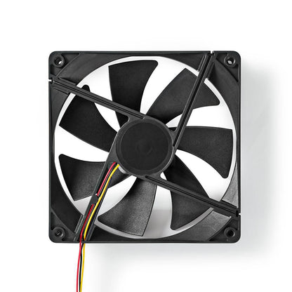 Nedis DC Fan | DC | Fan size: 140 mm | 3-Pin | 24.9 dBA | Black