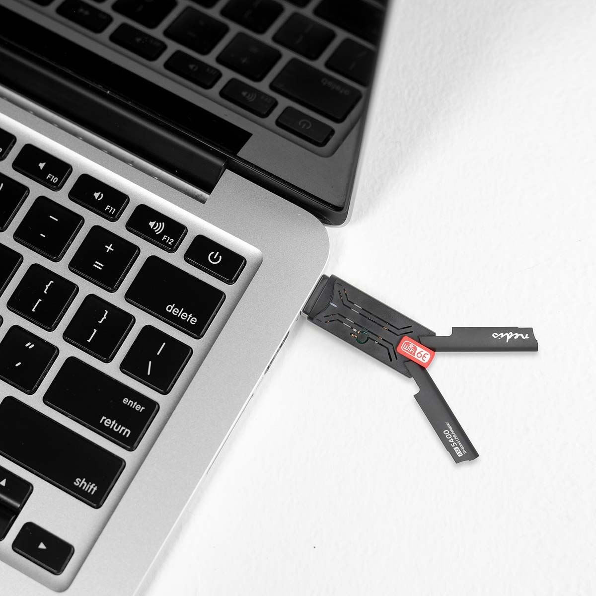 Nedis Network Dongle | Wi-Fi | AX5400 | 2.4/5/6 GHz (Triple Band) | USB3.0 | Wi-Fi speed total: 5400 Mbps | Windows 10 / Windows 11