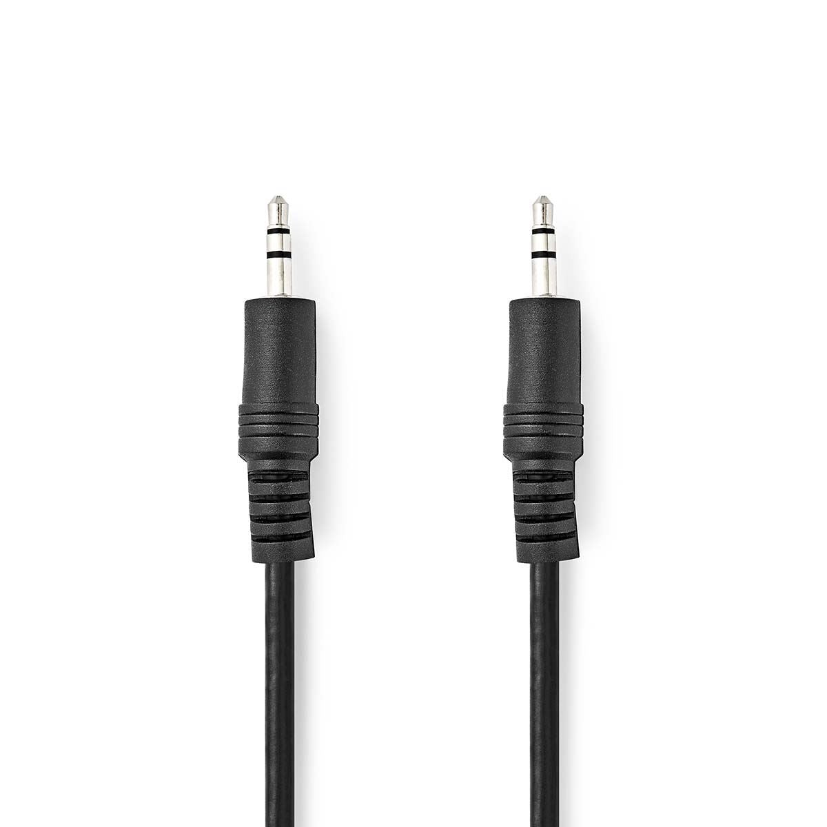 Nedis CAGB22000BK05 | Stereo Audio Cable | 3.5 mm Male | 3.5 mm Male | Nickel Plated | 0.50 m | Round | Black | Blister
