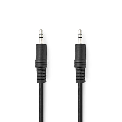 Nedis CAGB22000BK05 | Stereo Audio Cable | 3.5 mm Male | 3.5 mm Male | Nickel Plated | 0.50 m | Round | Black | Blister