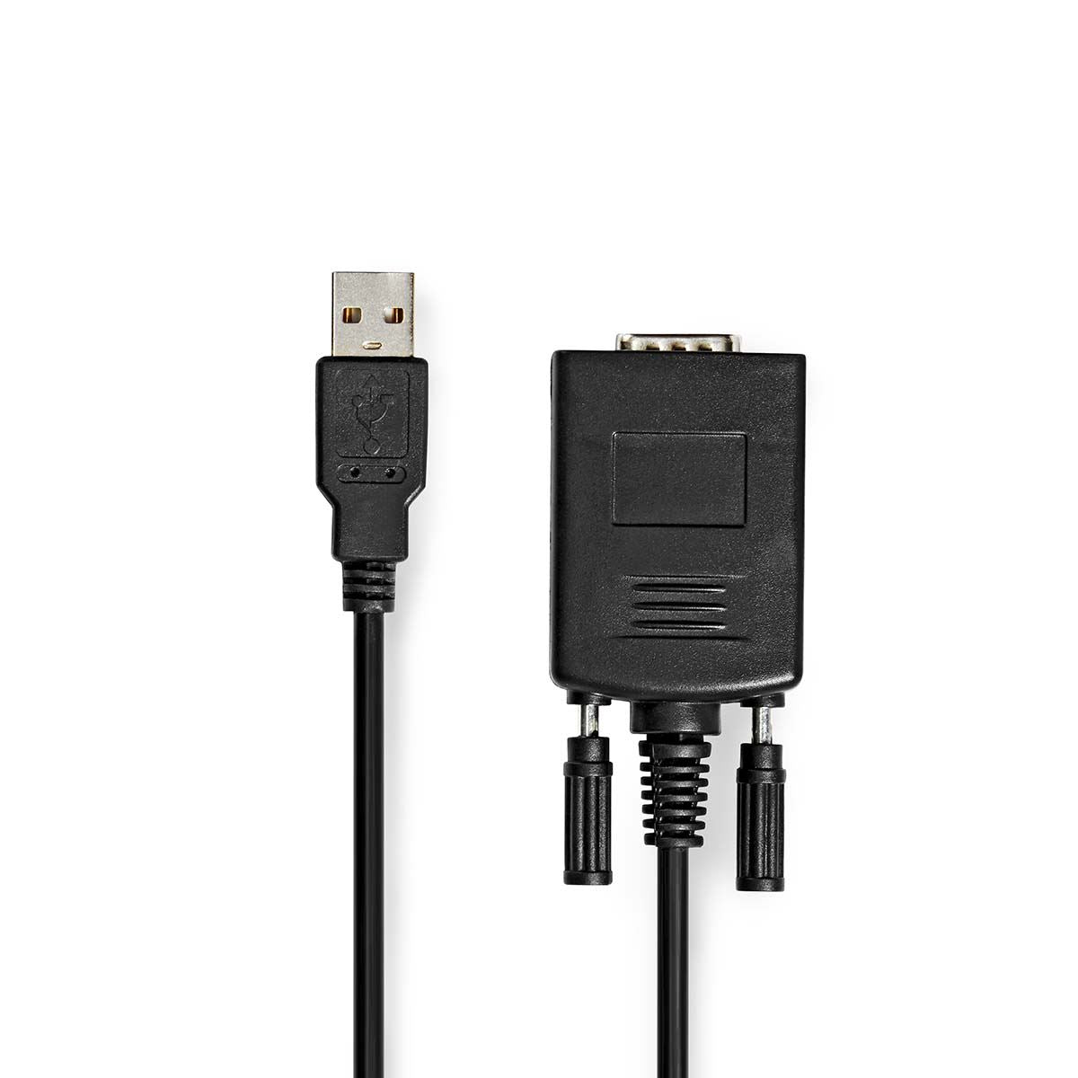 Nedis CCGW60852BK09 | RS232 Converter | USB-A Male | RS232 | Nickel Plated | 0.90 m | Round | PVC | Black | Box