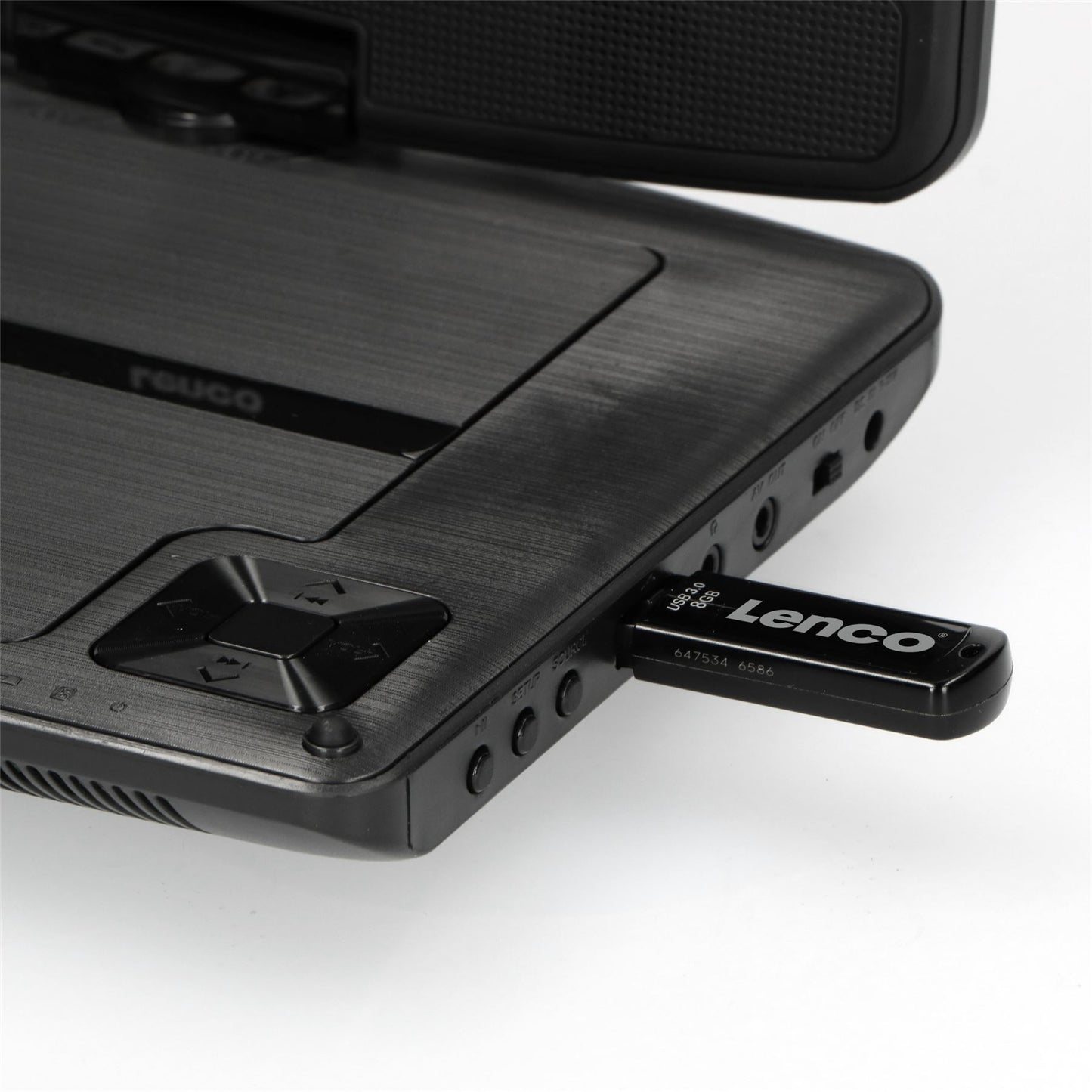 Lenco DVP-901BK | Portable 9" DVD-Player | New design with bracket Black
