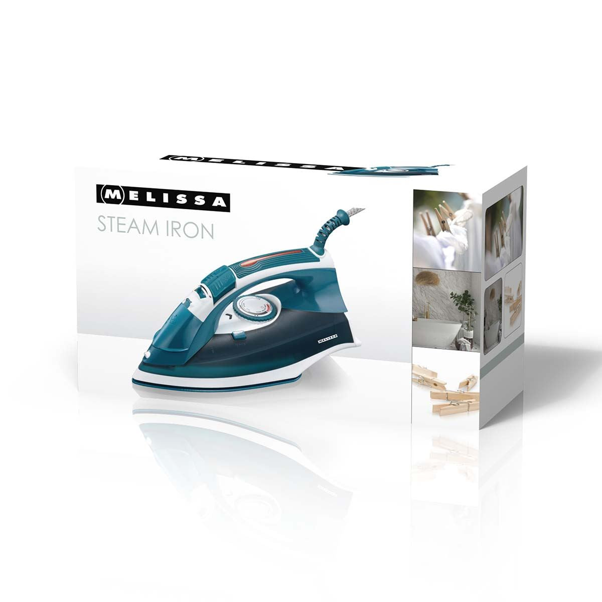 MELISSA Steam Iron 2200 W | 15 g/m | Steam shot | Ceramic | 0.3l Blue / White