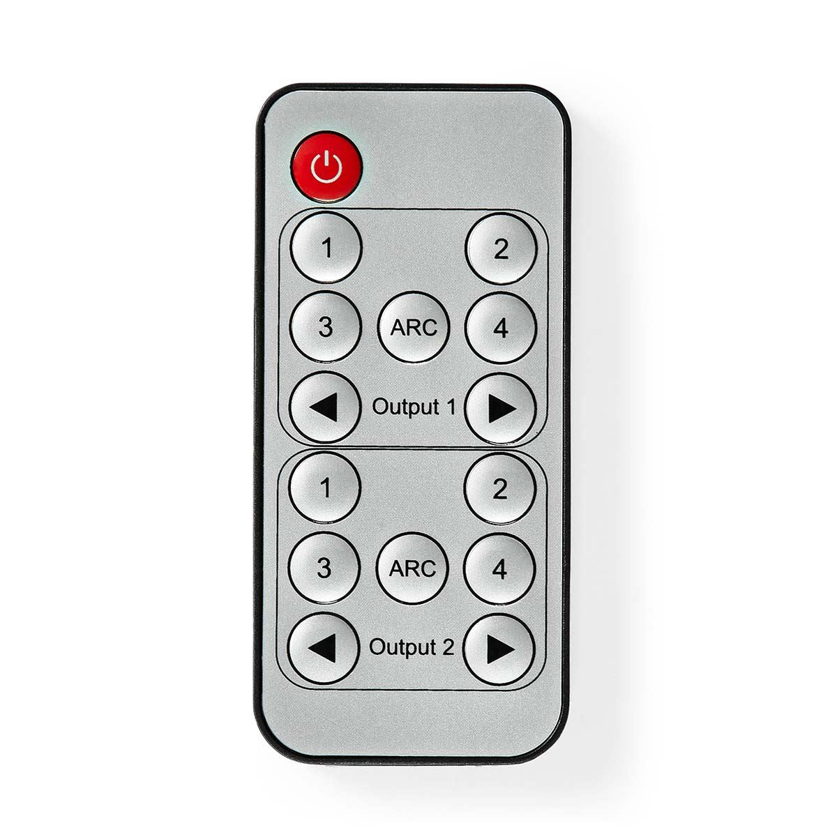 Nedis HDMI™ Matrix Switch | 4 x 2 port(s) | 4x HDMI™ Input | 2x 3.5 mm / 2x HDMI™ Output / 2x TosLink | 4K@60Hz | 18 Gbps | Remote controlled | Metal | Anthracite