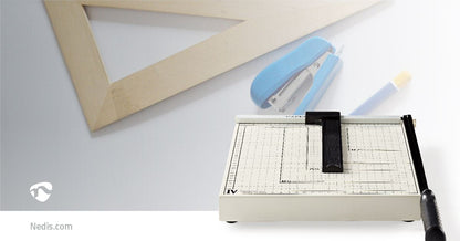 Nedis Paper Cutting Machine | Max. cutting size: 210 x 297 mm | Type of knife: Metal | Metal | Black / White