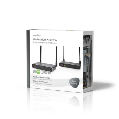 Nedis Wireless HDMI™ Transmitter | Wi-Fi | 5.15 - 5.85 MHz | 100.0 m (line of sight) | Maximum resolution: Full HD 1080p | 6.75 Gbps | IR Return function | ABS | Anthracite