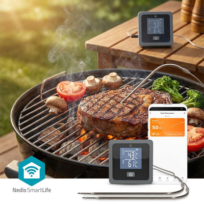 Nedis BTKAT10GY | SmartLife Meat / BBQ Probe Thermometer | Bluetooth | 2 Probes