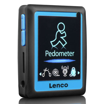 Lenco PODO-152 BLUE | MP3/4 Player with Pedometer | 4GB | Blue
