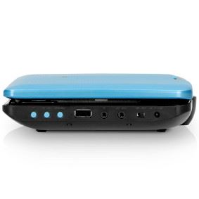 Lenco DVP-910BU | Portable 9" DVD-Player | USB Headphones and Mounting bracket |Blue / Black