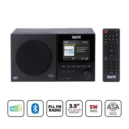 Imperial DABMAN-120BK DAB+, FM radio with Bluetooth, Remote cntrol