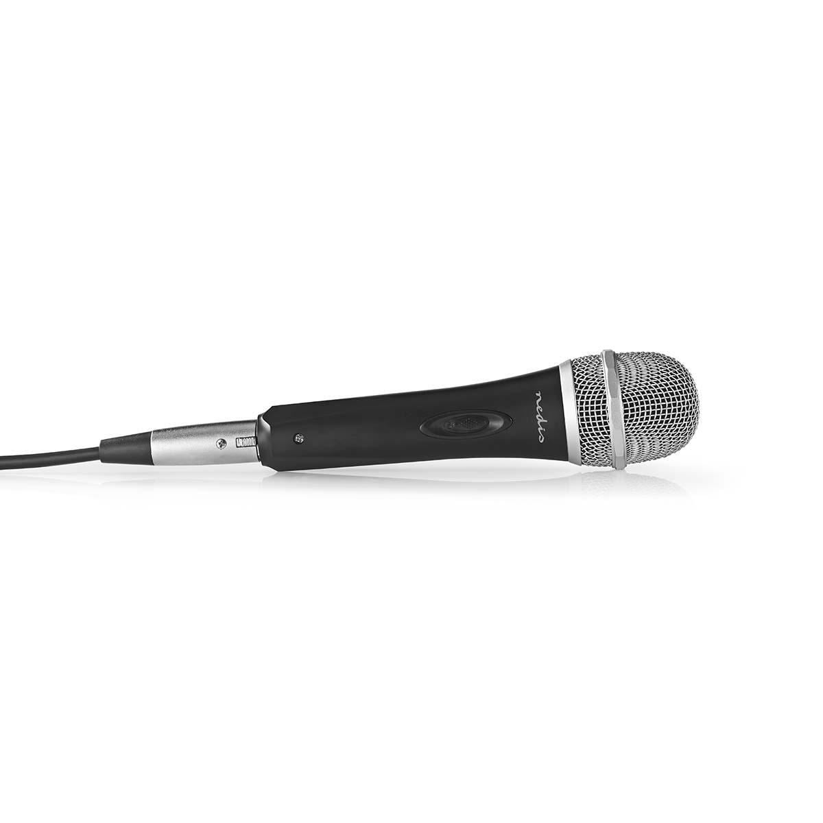 Nedis Wired Microphone | Cardioid | Detachable Cable | 5.00 m | 50 Hz - 15 kHz | 600 Ohm | -72 dB | On/Off switch | Travel case included | ABS / Aluminium | Black / Grey