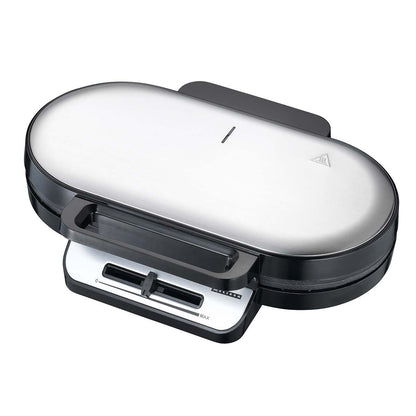 MESLISSA Waffle Maker | 2 x 5 Heart shaped waffles | 12 cm | 1200 W | Automatic temperature control | Metal / Plastic