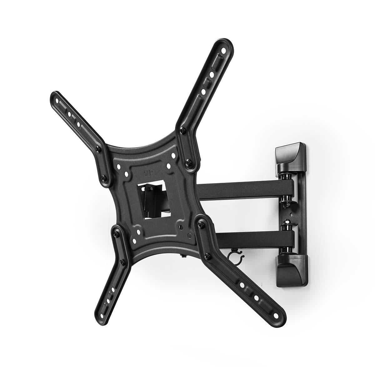Nedis Full Motion TV Wall Mount | 23 - 55 " | Maximum supported screen weight: 30 kg | Tiltable | Rotatable | Minimum wall distance: 70 mm | Maximum wall distance: 400 mm | 3 Pivot point(s) | ABS / Steel | Black