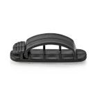Nedis CMGC22033BK | Cable Management | Cable Clip | Locked | 3 pcs | Number of slots: 3 Slots | Maximum cable thickness: 7.5 mm | Polypropylene | Black