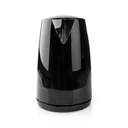 Nedis Electric Kettle | 1.7 l | Plastic | Black | Rotatable 360 degrees | Concealed heating element | Strix® controller | Boil-dry protection