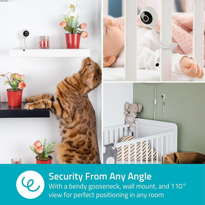 Nedis SmartLife Indoor Camera | Wi-Fi | Full HD 1080p | Cloud Storage (optional) / microSD (not included) | With motion sensor | Night vision | White