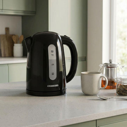 MELISSA Electric Kettle 1.7 l | Plastic | Black | Rotatable 360 degrees | Concealed heating element | Boil-dry protection