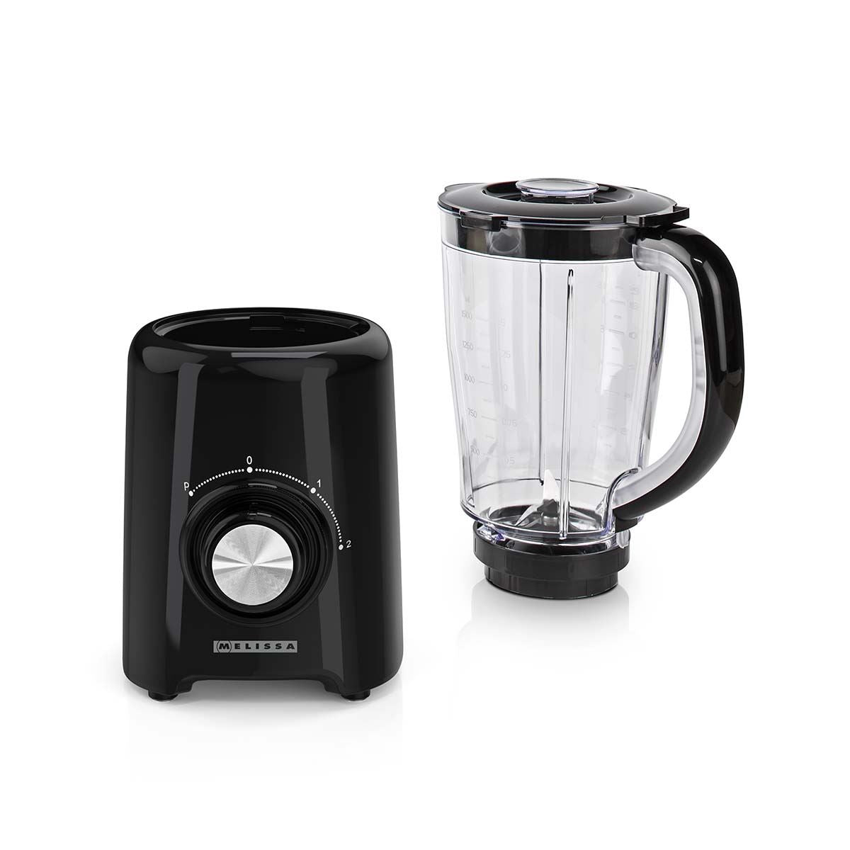 MELISSA 16180134 | Blender | 800 W | 2 Speeds + pulse | 4 Stainless steel blades | 1.5L Plastic jug | Black