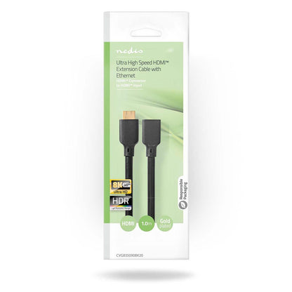 Nedis High Speed HDMI™ Cable with Ethernet | HDMI™ Connector | HDMI™ Output | 8K@60Hz | eARC | 48 Gbps | 2.00 m | Round | PVC | Anthracite | Box