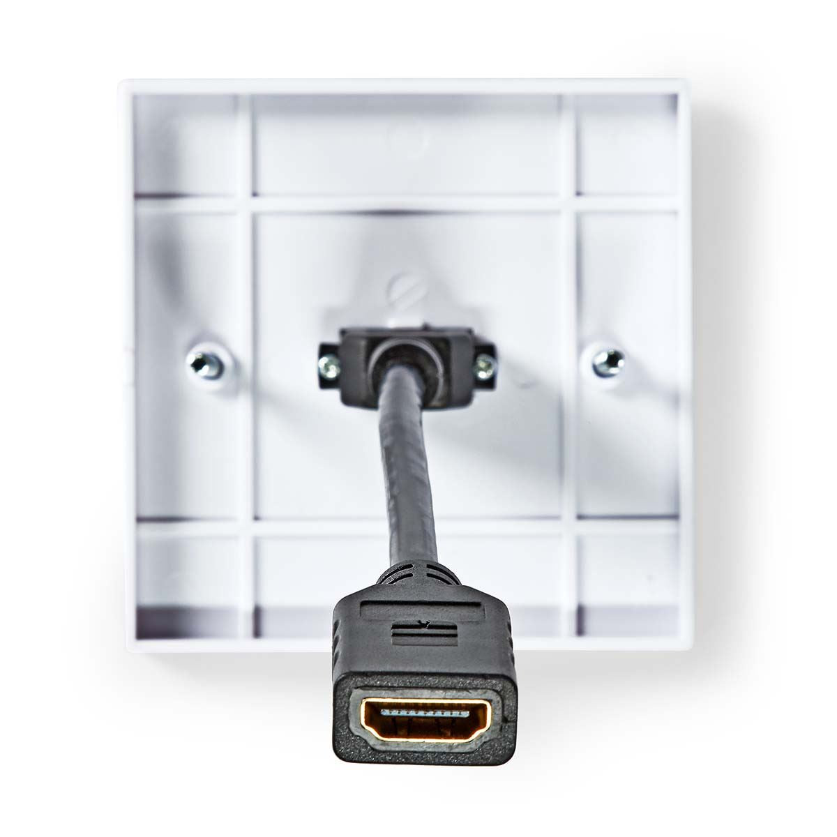 Nedis HDMI™ Wall Box | 1x HDMI™ Female | 4K@60Hz | HDMI™ Output | Black | 18 Gbps | Gold Plated | Box