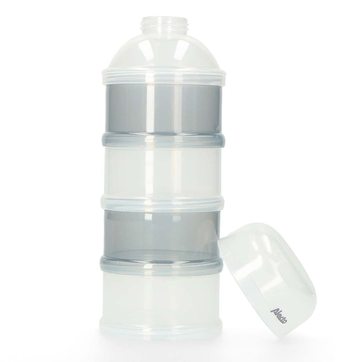 Baby Milk Powder Dispenser | 4 Layers 100ml Per Layer | Transparent / Grey