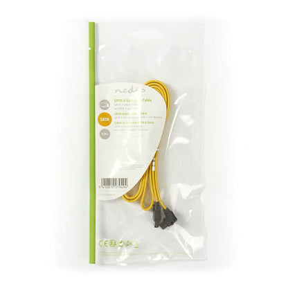 Nedis CCGP73255YE10 | SATA Cable | 6 Gbps | SATA 7-Pin Female | SATA 7-Pin Female | Nickel Plated | 1.00 m | Flat | PVC | Yellow | Polybag