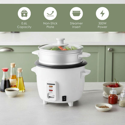 MELISSA Rice Cooker | 0.6 l | Non stick coating | Removable bowl | 300 W | Auto shut-off
