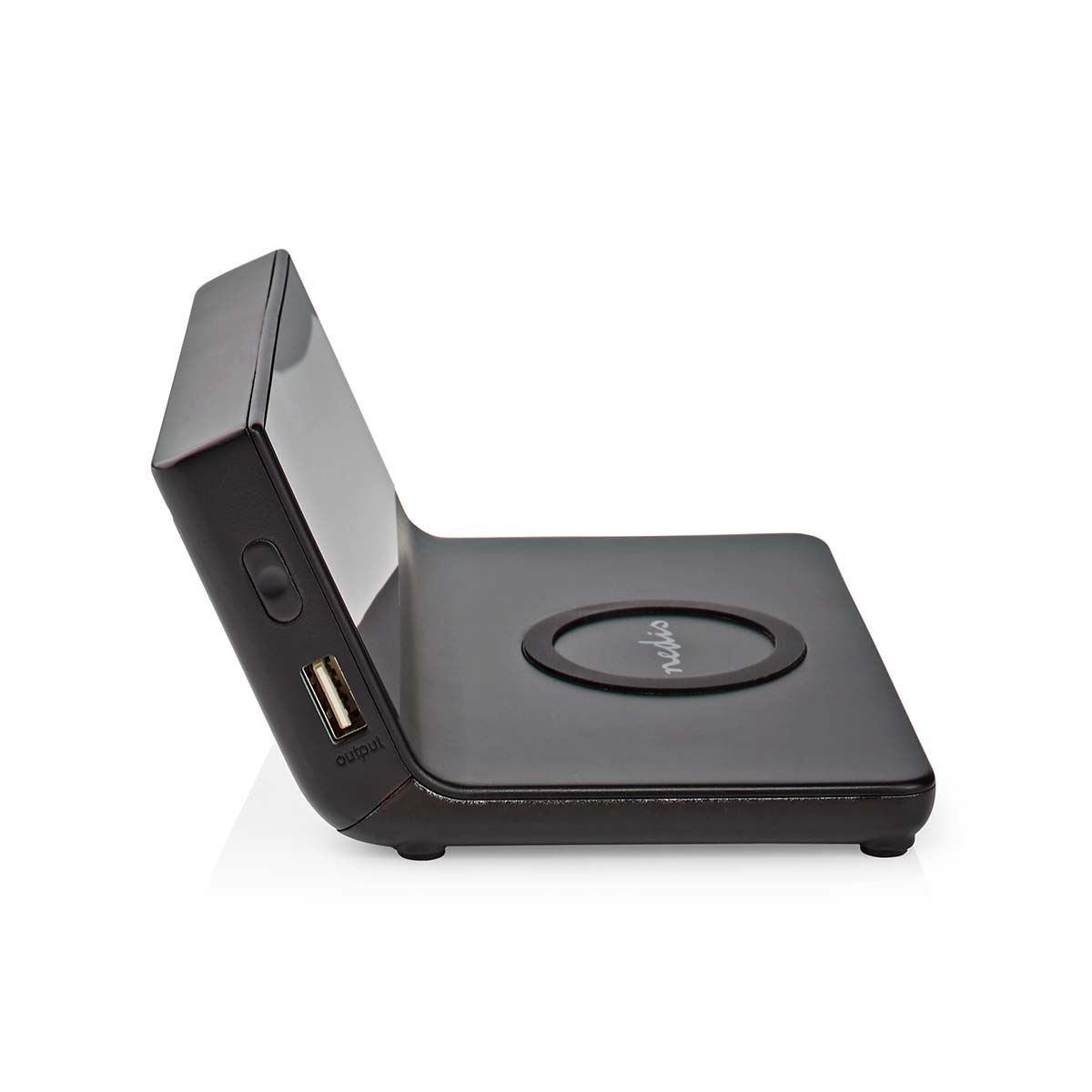 Nedis Alarm clock with wireless charging | Qi certified | 5 / 7.5 / 10 / 15 W | USB-A Male | 2 Alarm Times | Snooze function