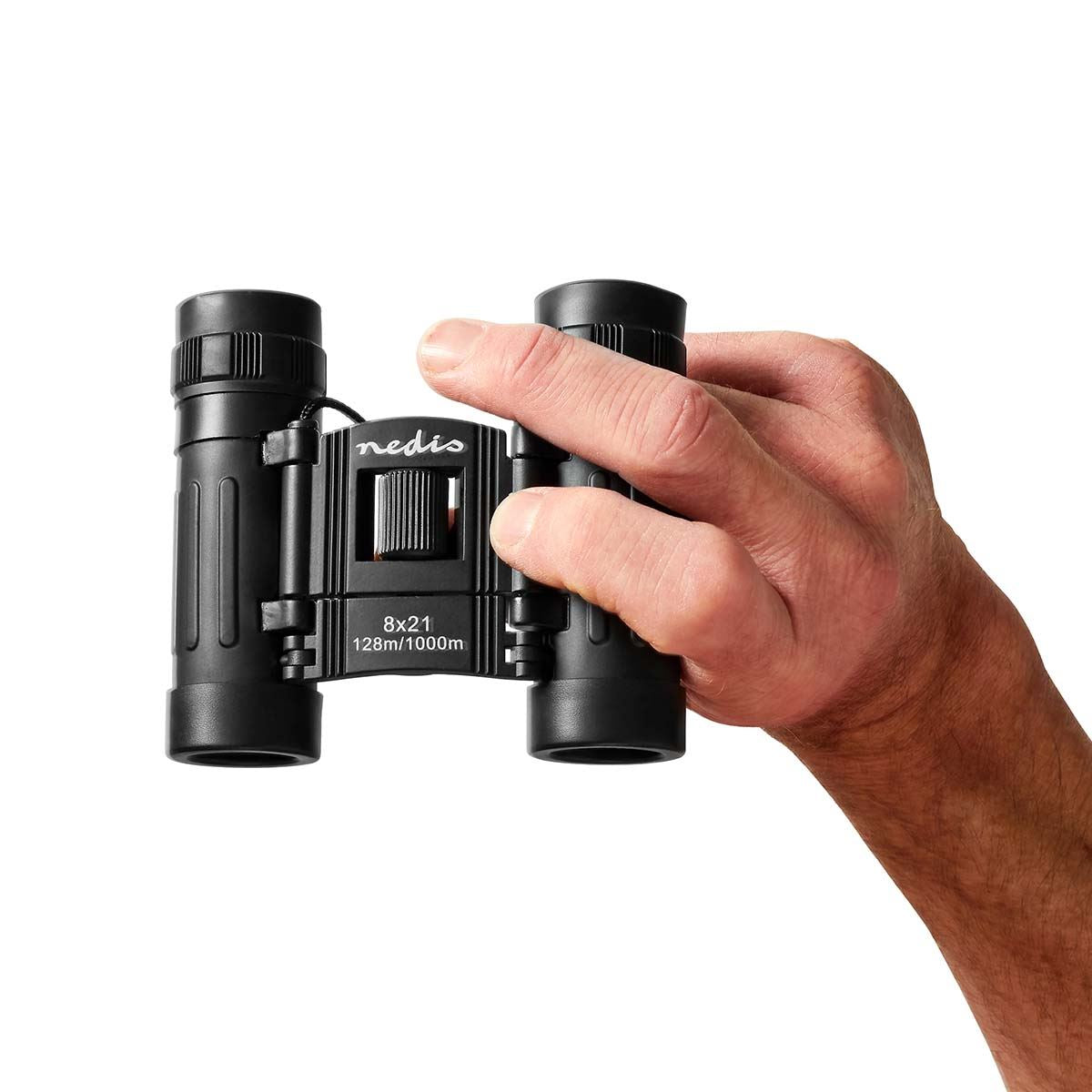Nedis Binocular | Magnification: 8 x | Objective lens diameter: 21 mm | Field of view: 128 m | Travel bag included | Black