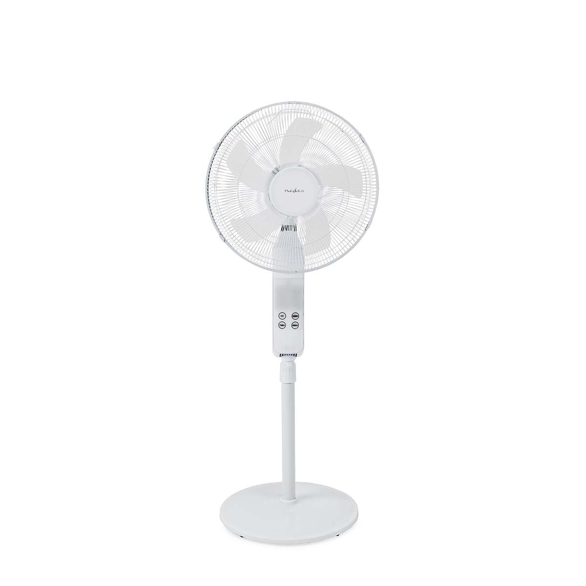 Nedis SmartLife Fan | Wi-Fi | 400 mm | Adjustable height | Rotates automatically | 3-Speed | Timer | Remote control | Android™ / IOS | White