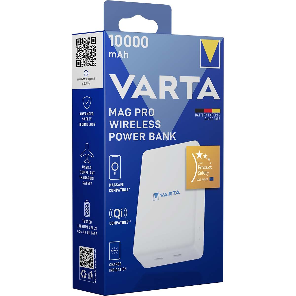 Varta 57904101111 | Mag Pro Wireless Power Bank 10.000mAh - White Edition