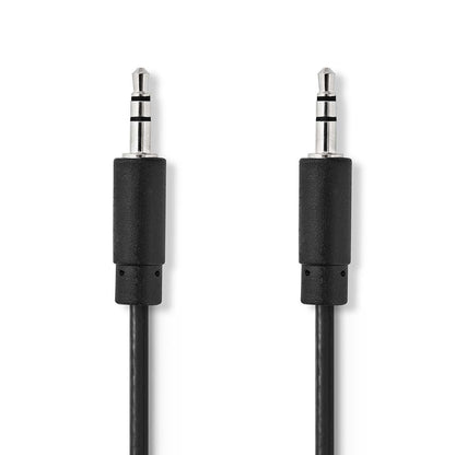 Nedis Stereo Audio Cable | 3.5 mm Male | 3.5 mm Male | Nickel Plated | 10.0 m | Round | Black | Blister