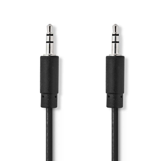 Nedis Stereo Audio Cable | 3.5 mm Male | 3.5 mm Male | Nickel Plated | 10.0 m | Round | Black | Blister