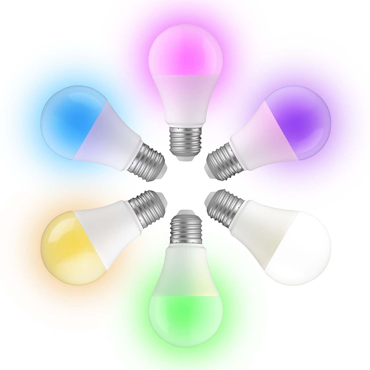 Alecto E27 Smart LED Colour Bulb with Wi-Fi E27 9W