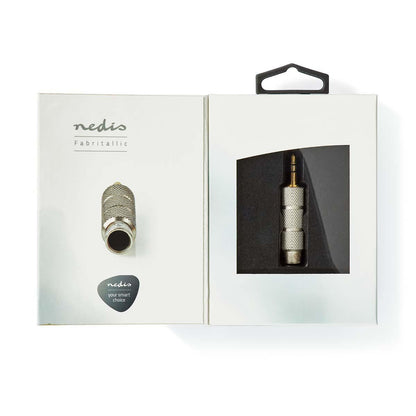Nedis CATB22935GD | Stereo Audio Adapter | 3.5 mm Male | 6.35 mm Female | Gold Plated | Straight | Metal | Gold / Metal | 1 pcs | Cover Window Box