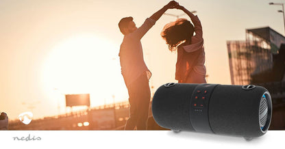Nedis Bluetooth® Speaker | Maximum battery play time: 6.5 hrs | Handheld Design | 40 W | Stereo | Built-in microphone | IPX6 | Linkable | Black