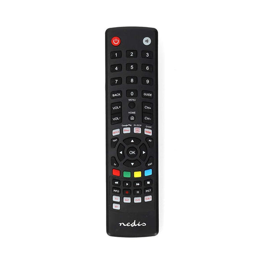 Nedis Universal Remote Control | Preprogrammed | 4 Devices | Amazon Prime / Disney + Button / Google Play Button / Netflix Button / Youtube Button | Infrared | Black | HS01991