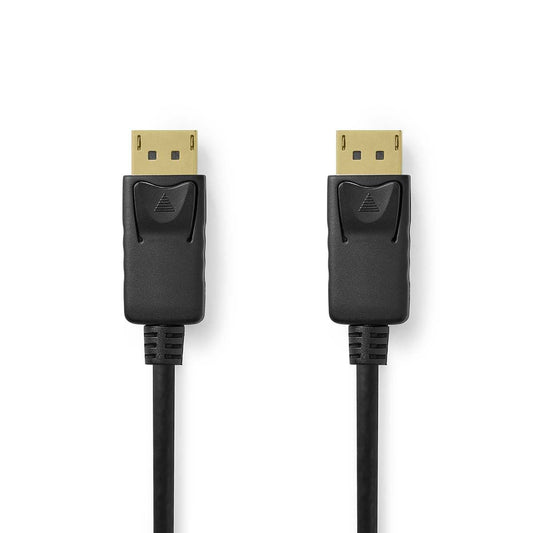 Nedis CCGL37014BK20 | DisplayPort Cable | DisplayPort Male | DisplayPort Male | 8K@60Hz | Nickel Plated | 2.00 m | Round | PVC | Black | Label