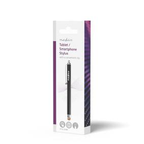 Nedis Stylus | Used for: Smartphone / Tablet | Copper-Cloth Tip | 1 pcs | With clip | Black