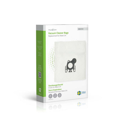 Nedis Vacuum Cleaner Bag | 4 pcs | Synthetic | Most sold for: Miele GN | White