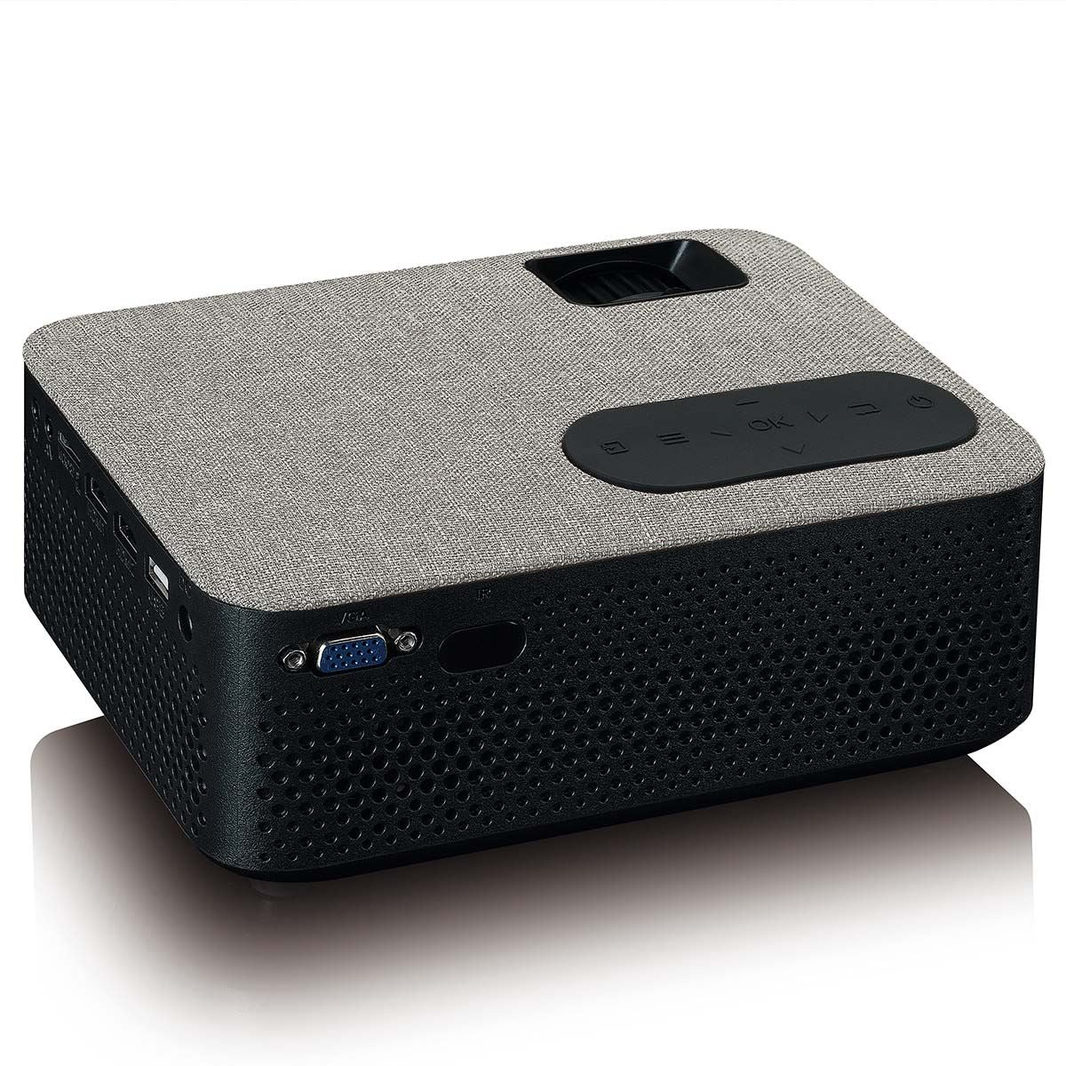 Lenco HD 720P LCD Projector with Bluetooth Grey