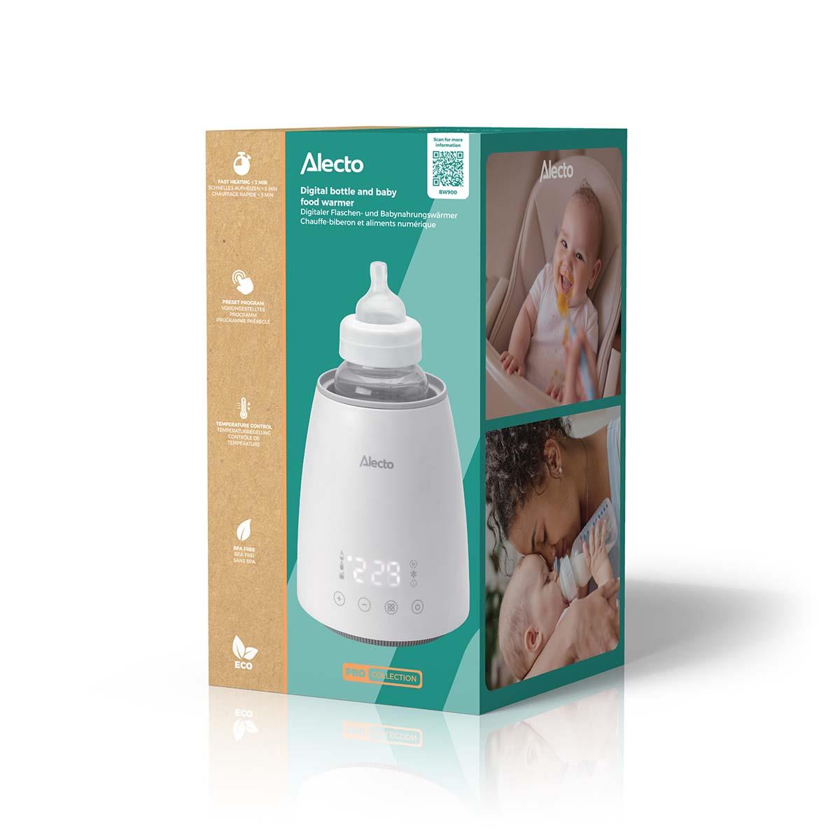 Alecto BW900 | Digital Fast Bottle / Food Warmer / Sterilizer with Smart Temperature Control, Warms Evenly