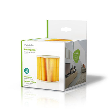 Nedis Vacuum Cleaner Cartridge Filter | Replacement for: Kärcher | A 2101 / A 2201 / WD 1 / WD 2 / WD 3 | Cartridge Filter