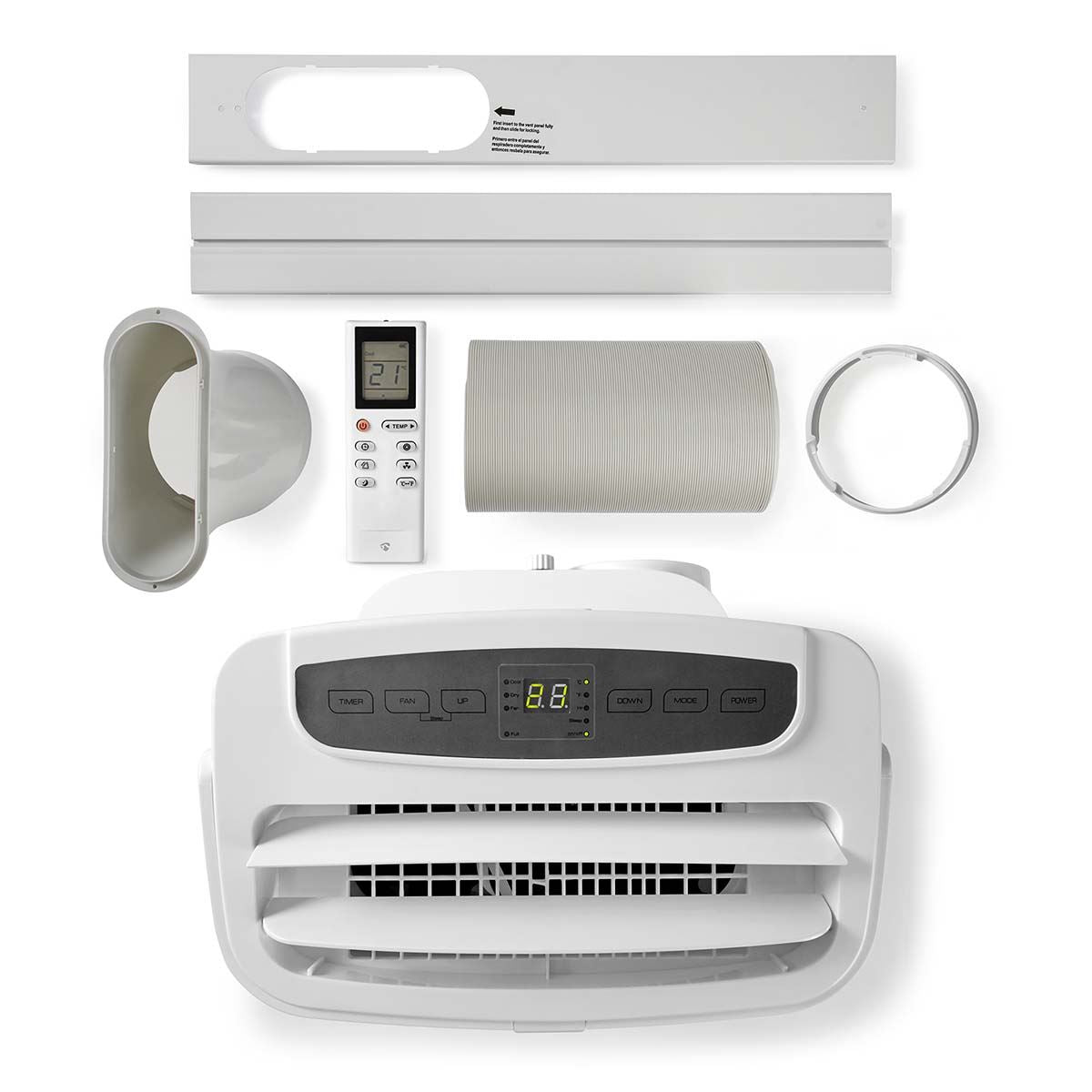 Nedis SmartLife 3-in-1 Air Conditioner | Wi-Fi | 12000 BTU | 100 m³ | Dehumidification | Android™ / IOS | Energy class: A | 3-Speed | 65 dB | White