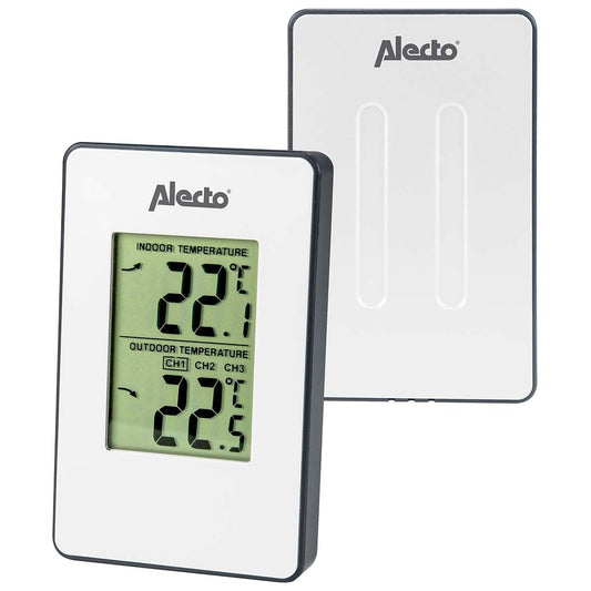 Alecto WS-1050 | Weather Station with Wireless Outdoor Sensor | White