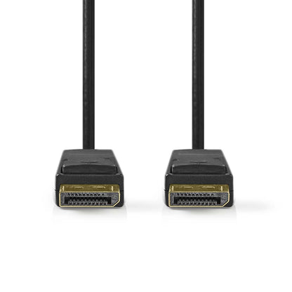 Nedis DisplayPort Cable | DisplayPort Male | DisplayPort Male | 4K@60Hz | Nickel Plated | 2.00 m | Round | PVC | Black | Label