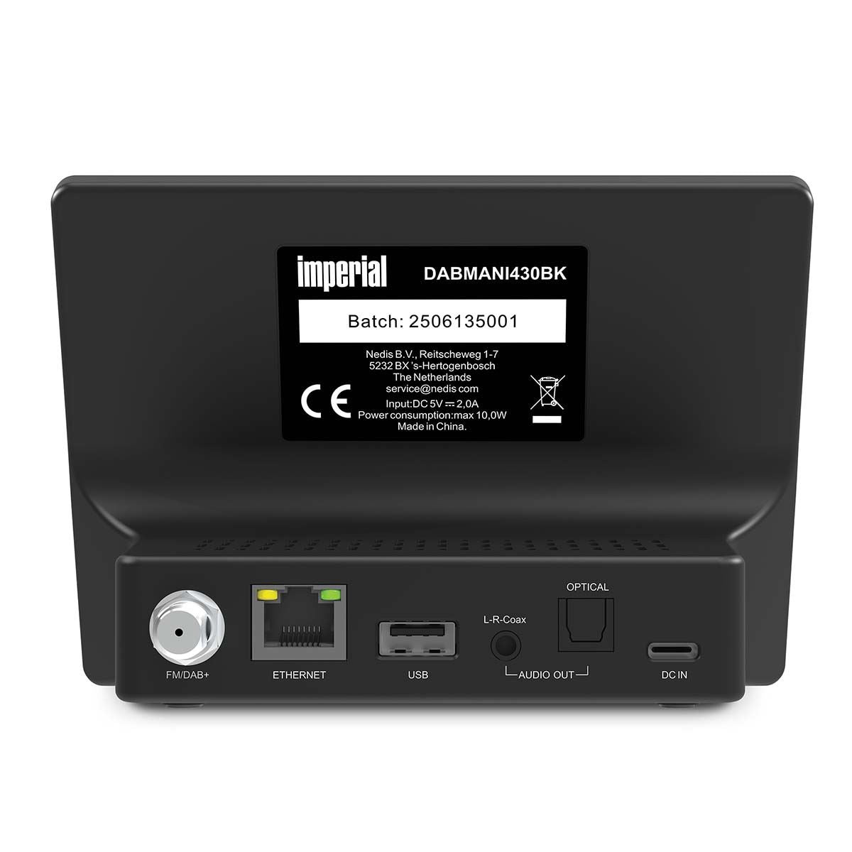 Imperial DABMANI430BK | Compact Hybrid Radio (Internet, DAB+, FM Hi-Fi tuner, Wi-Fi and LAN) with Bluetooth®