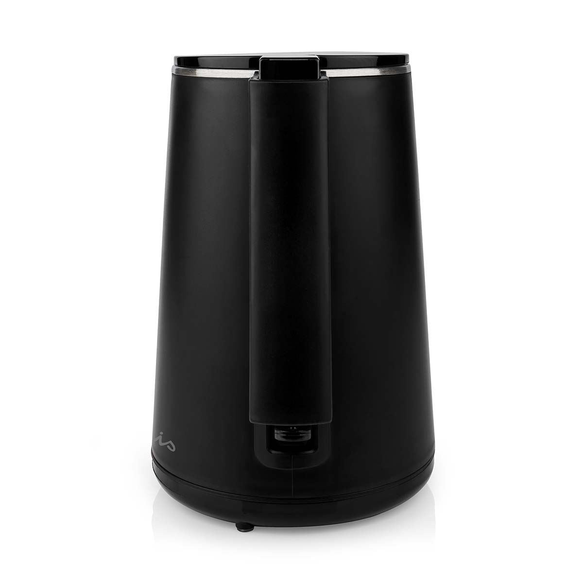 Nedis Electric Kettle | 1.0 l | Plastic | Black | Rotatable 360 degrees | Concealed heating element | Strix® controller | Boil-dry protection
