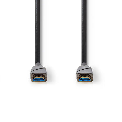 Nedis Active Optical High Speed HDMI™ Cable with Ethernet | HDMI™ Connector | HDMI™ Connector | 4K@60Hz | 18 Gbps | 100.0 m | Round | PVC | Black | Gift Box